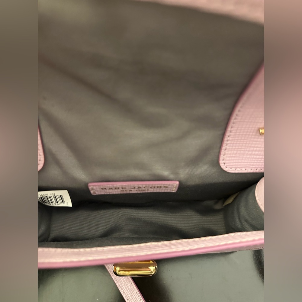 Marc Jacobs The Turnlock Lavender Leather Crossbody Bag Syrah - Picture 7 of 8